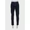 Men's dark blue straight fit jeans
