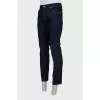 Men's dark blue straight fit jeans