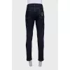 Men's dark blue straight fit jeans