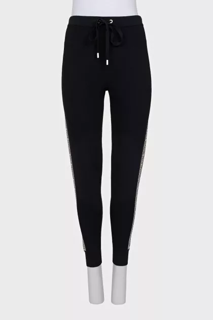 Drawstring sweatpants with print