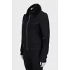 Zip-up jacket with fur collar