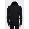 Zip-up jacket with fur collar