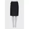 Black straight skirt