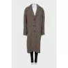Oversized checkered coat