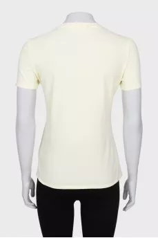 Yellow T-shirt with branded print