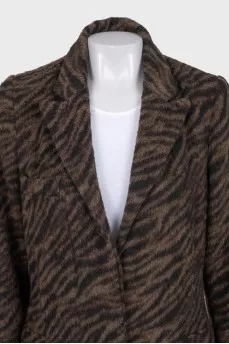Animal print coat