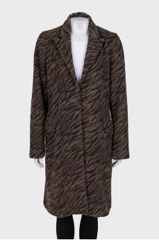 Animal print coat