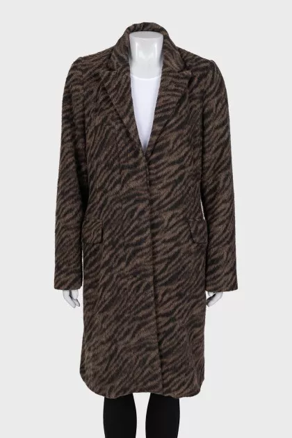 Animal print coat