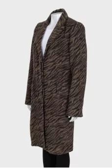 Animal print coat