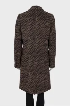 Animal print coat