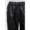 Black eco-leather trousers