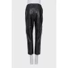 Black eco-leather trousers