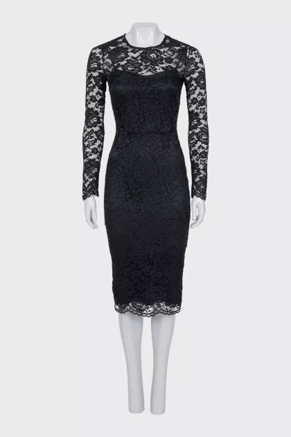 Black lace dress with tag