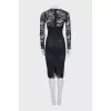 Black lace dress with tag