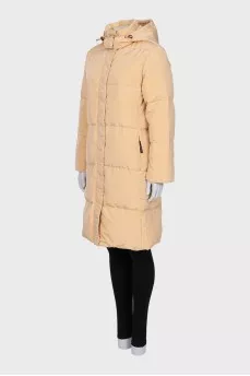 Double-sided down jacket with a straight cut and a zipper