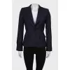 Fitted pinstripe wool jacket