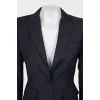 Fitted pinstripe wool jacket