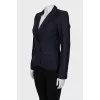 Fitted pinstripe wool jacket