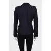 Fitted pinstripe wool jacket
