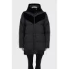 Black down jacket with detachable sleeves