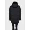 Black down jacket with detachable sleeves