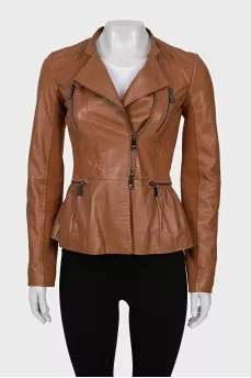 Brown leather jacket