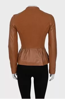 Brown leather jacket