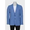 Men's blue jacket with a small print