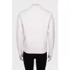 Wool cardigan with brand logo