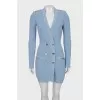 Blue knitted dress