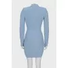 Blue knitted dress