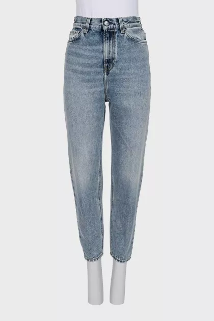Tapered fit high rise jeans