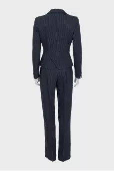 Blue striped suit