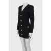 Wool dress with accent buttons