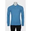 Men's blue silk pullover