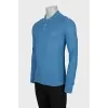 Men's blue silk pullover