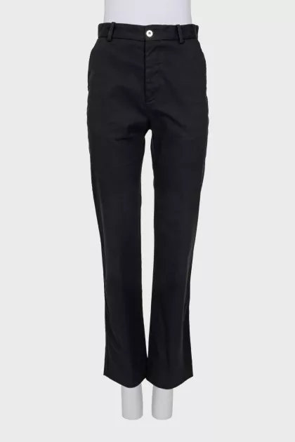 Чорні джинси straight fit на гудзиках