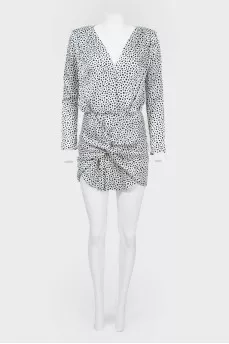 Mini-dress with drapery peas