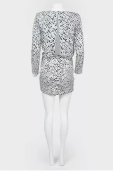 Mini-dress with drapery peas