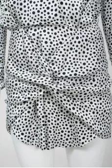 Mini-dress with drapery peas