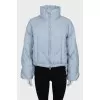 Blue cropped down jacket