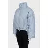 Blue cropped down jacket