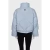 Blue cropped down jacket
