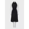 Black dress with a collar