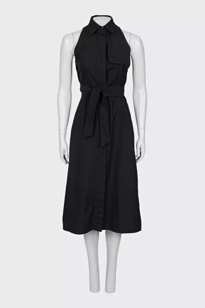 Black dress with a collar