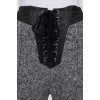 Cropped trousers with lace-up front