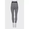 Cropped trousers with lace-up front