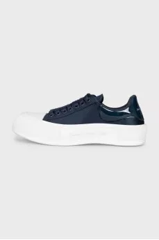 Deck Plimsoll Satin Sneakers