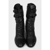 Men's leather boots with studs