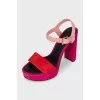 Suede strappy sandals